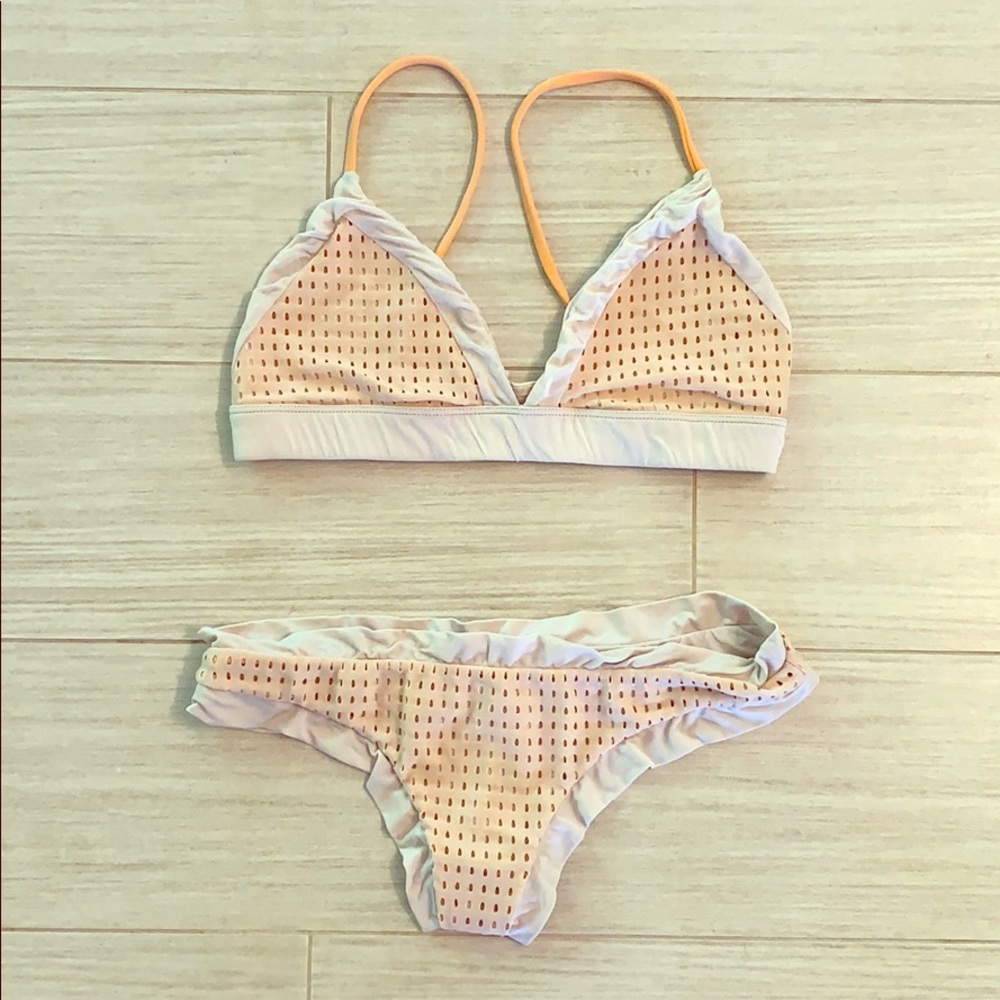 Acacia Peach Mesh Bikini